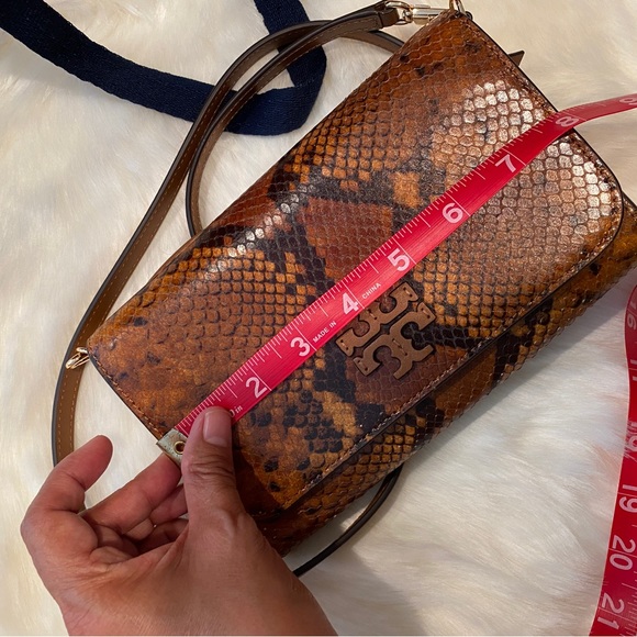 Tory Burch Thea embossed exotic flat wallet crossbody - Picture 12 of 12